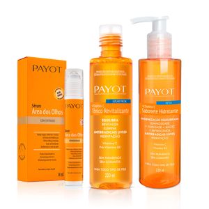 kit limpeza tonificação e tratamento olhos vitamina c